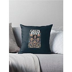Greta Van Fleet T Shirt Throw Pillow
