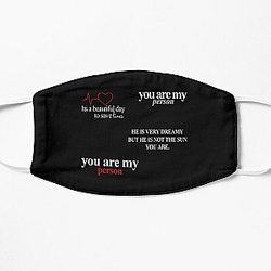 Greysanatomy Scrub Cap black four  pack   Flat Mask RB1010