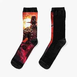 Music Vintage Retro Hack and Slash Socks