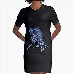 Grim Dawn Wendigo Constellation Graphic T-Shirt Dress