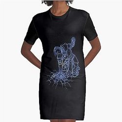 Grim Dawn Vire Constellation Graphic T-Shirt Dress