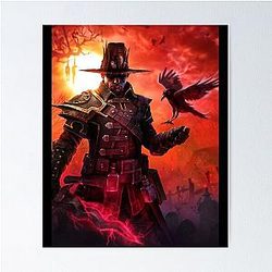 Vintage Retro Grim Dawn Bayonetta Hack and Slash Poster