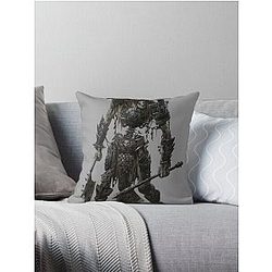Grim Dawn Skeleton Warrior Design Throw Pillow