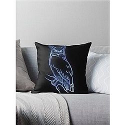 Grim Dawn Owl Constellation Throw Pillow