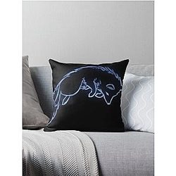 Grim Dawn Fox Design Throw Pillow