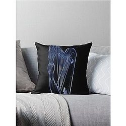 Grim Dawn Harp Constellation Design Throw Pillow