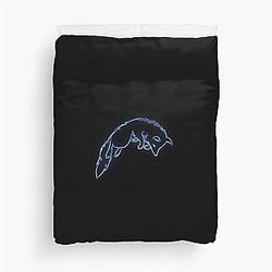 Grim Dawn Fox Constellation Duvet Cover