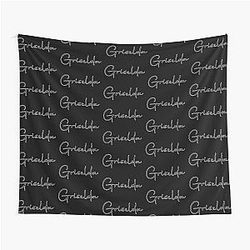 Griselda Cursive Name Label Tapestry (Black)
