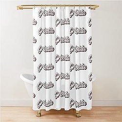 Retro Griselda Name Label Shower Curtain