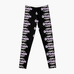 Purple Flower Griselda Name Label Leggings