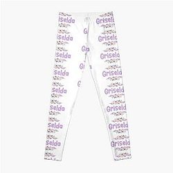 Purple Flower Label Leggings