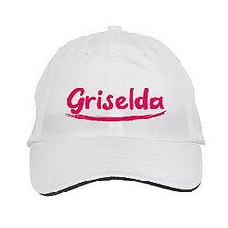 Griselda Name Hat Adjustable Cap White Desk 35