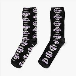 Purple Flower Socks Label