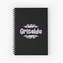 Purple Griselda Label Black Spiral Notebook