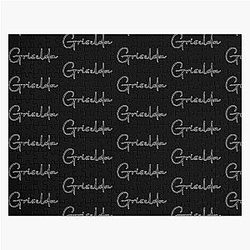 Griselda Cursive Name Label Black Jigsaw Puzzle