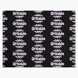 Purple Griselda Name Label Black Jigsaw Puzzle