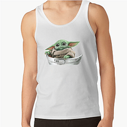 Grogu Strong With The Force Grogu Tank Tops