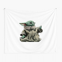 Grogu Cute But Powerful Grogu Tapestries