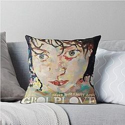 Never Trust a Happy Song Grouplove Throw Pillow