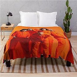 grouplove orange throw blanket