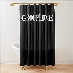 Grouplove logo cover Shower Curtain