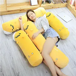Gudetama lato sonno corpo cuscino morbido cozy lungo tiro cuscino Cartoon Plush bambola stile giapponese regali di cuscino per le ragazze