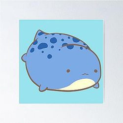 Guild Wars 2- Poster de natación de Quaggan azul