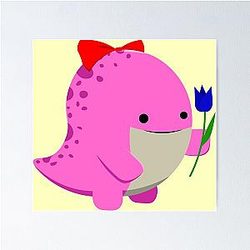 Guild Wars 2- Pink Quaggan Poster