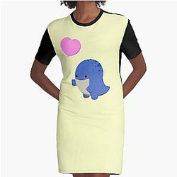 Guild Wars 2- Blaues Quaggan Graphic T-Shirt Kleid