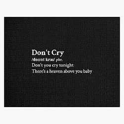 Guns n Roses Aesthetic Quote Lyrics Rock Black Jigsaw Puzzle RB1911