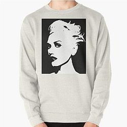 Black and white Gwen stefani portrait  Pullover Sweatshirt