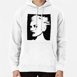 Black and white Gwen stefani portrait  Pullover Hoodie