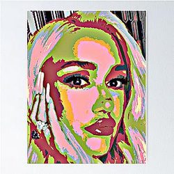 Gwen stefani pop art portrait Poster