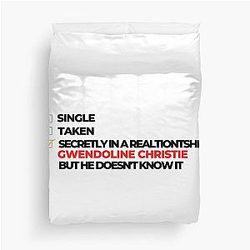 Secretly in a relationship with Gwendoline Christie Duvet Cover