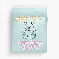 Text Me Gwendoline Christie Duvet Cover