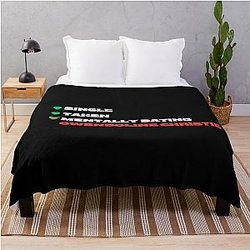 Mentally Dating Gwendoline Christie White Font Throw Blanket