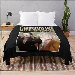 Gwendoline Christie Retro Fan Throw Blanket