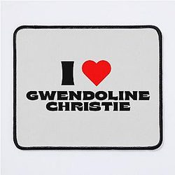 I Love Gwendoline Christie - Black Mouse Pad