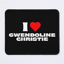 I Love Gwendoline Christie White Fonts Mouse Pad