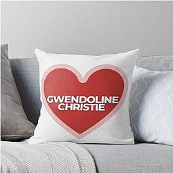 I Heart Gwendoline Christie Throw Pillow