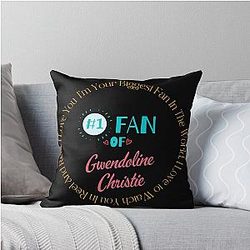 Fan of Gwendoline Christie Throw Pillow