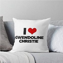 I Love Gwendoline Christie Throw Pillow
