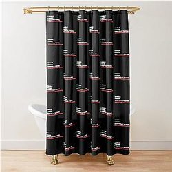 Mentally Dating Gwendoline Christie White Font Shower Curtain