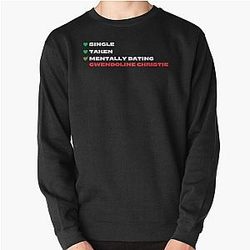 Mentally Dating Gwendoline Christie White Fonts Pullover Sweatshirt
