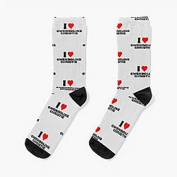 I Love Gwendoline Christie - Black Socks