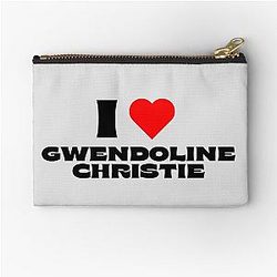 I Love Gwendoline Christie Black Fonts Zipper Pouch