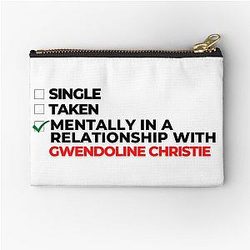 Mentally in a relationship with Gwendoline Christie Zipper Pouch