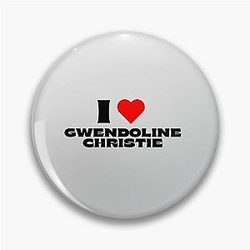 I Love Gwendoline Christie Black Fonts Pin