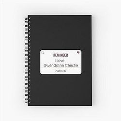 Gwendoline Christie Spiral Notebook