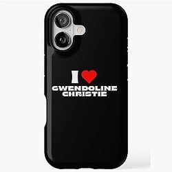 I Love Gwendoline Christie White Fonts iPhone Case